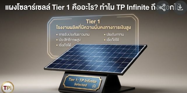 แผงโซลาร์เซลล์ Tier 1 คืออะไร? ทำไม TP Infinite ถึงเลือกใช้